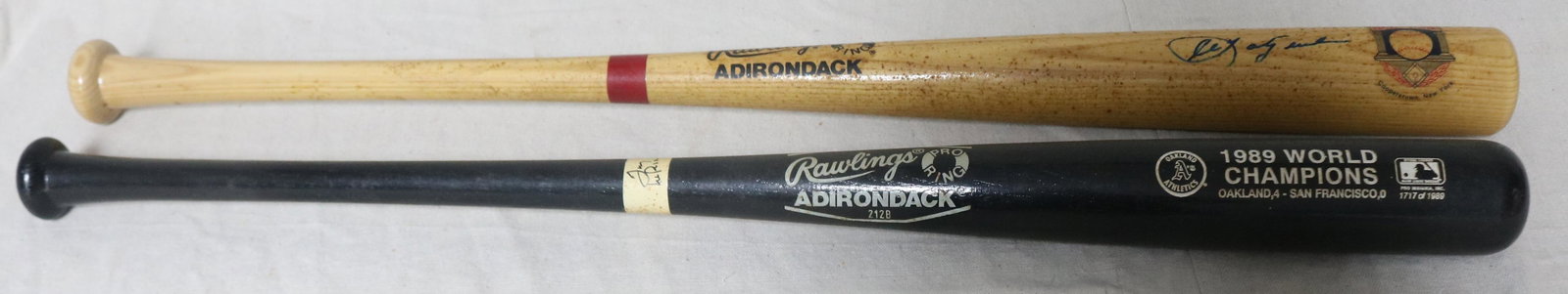 2 AUTOGRAPHED BASEBALL BATS, RAWLINGS, 1989 WORLD (1 of 4)