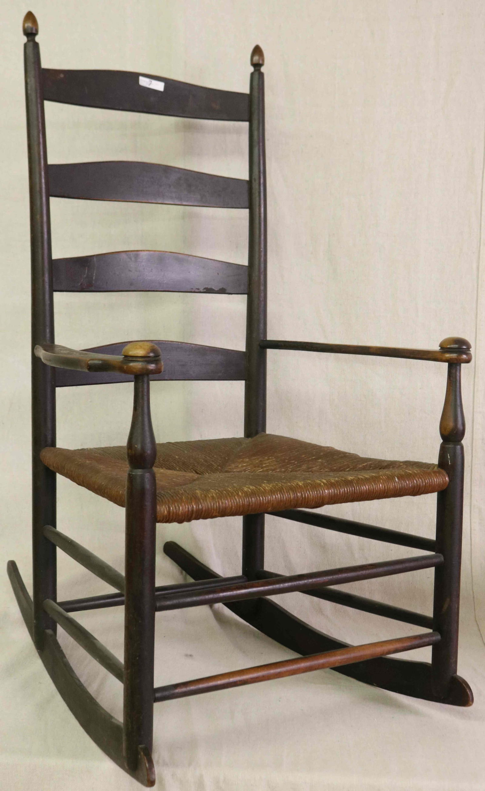No. 5 Shaker Ladder Back Rocker, Mt. Lebanon Ny, Auction