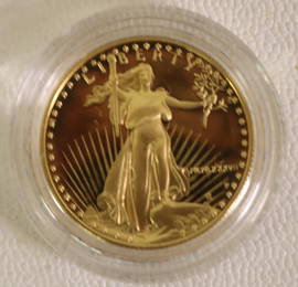 1987 $25 LIBERTY GOLD COIN 1/2 OUNCE, PROOF LIKE