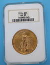 1924 $20 GOLD ST. GAUDENS GOLD PIECE, SLABBED