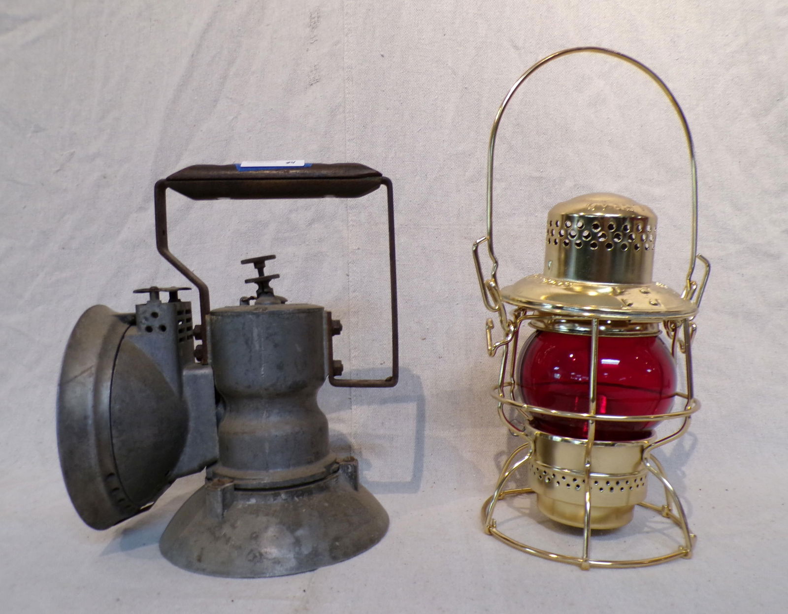 VINTAGE MODEL A CARBIDE LAMP WITH EJ&E HARRIMAN (1 of 8)