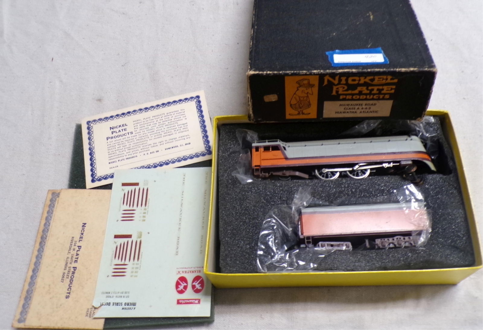 "HO" NICKEL PLATE MILWAUKEE ROAD ATLANTIC TYPE A: HIAWATHA 4-4-2, NICE