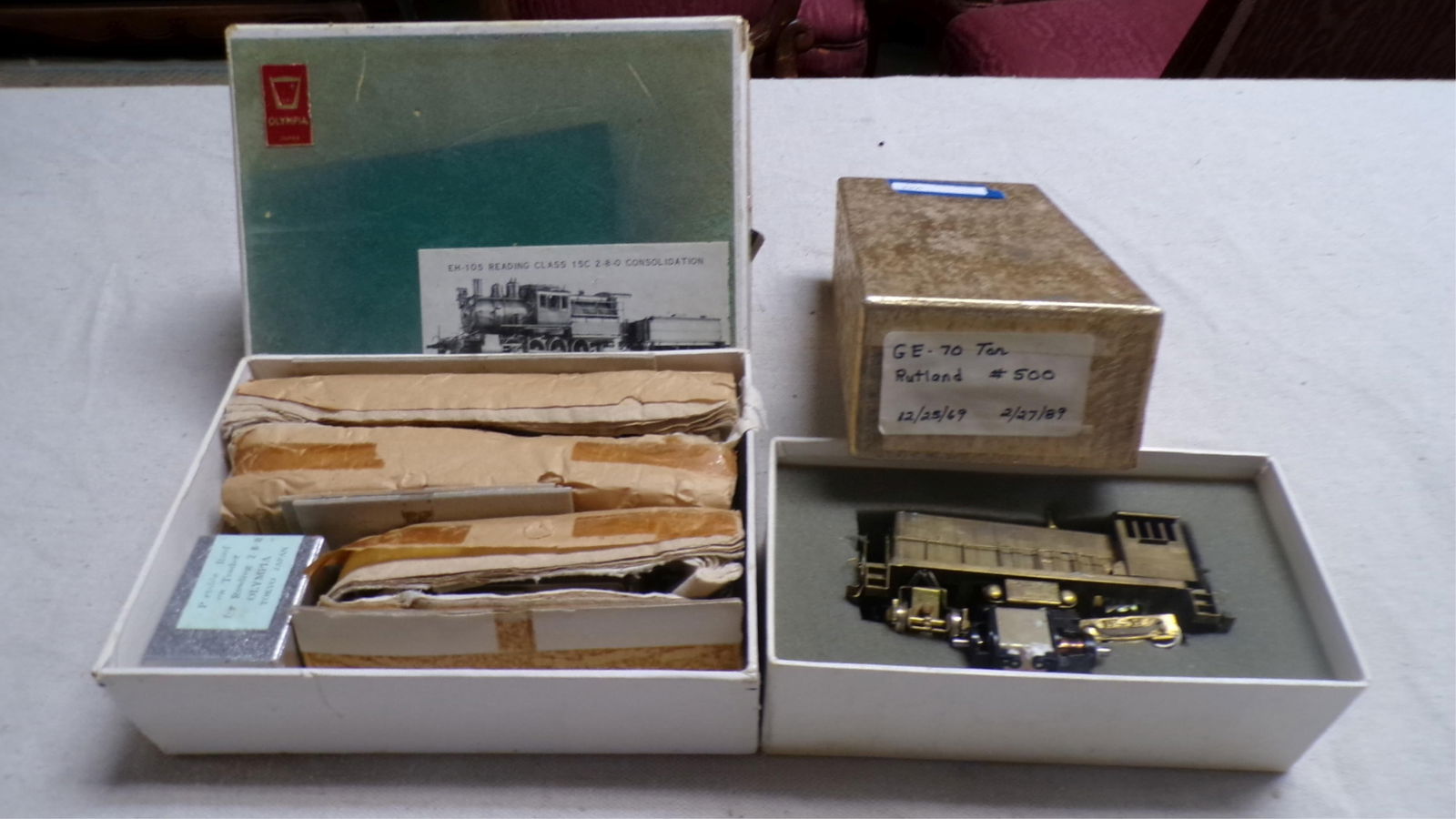 LOT 2 "HO" BRASS GE 70 TON RUTLAND, TARNISHED, (1 of 5)