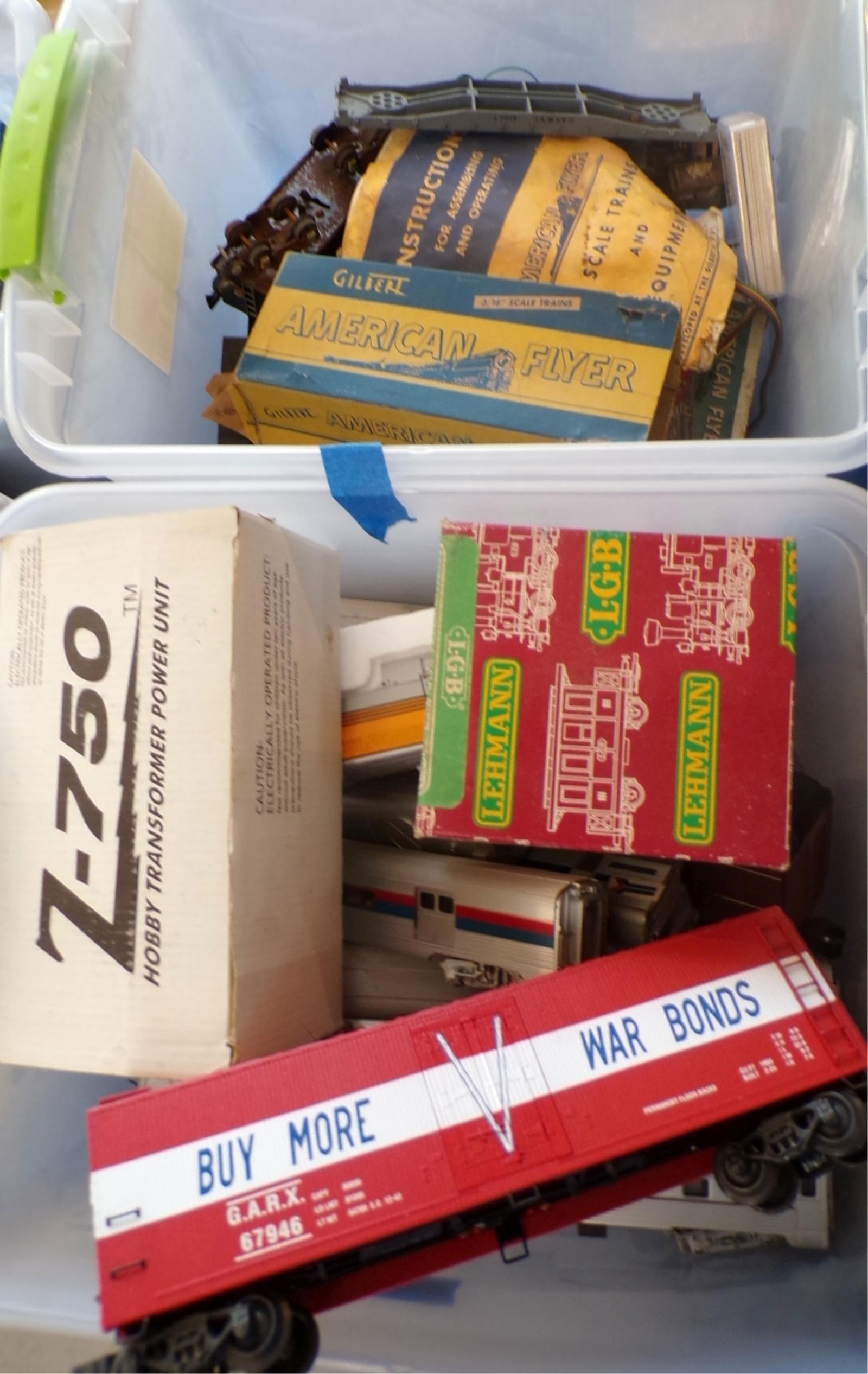 TWO TOTES ASSORTED "HO" SCALE ROLLING STOCK (1 of 3)