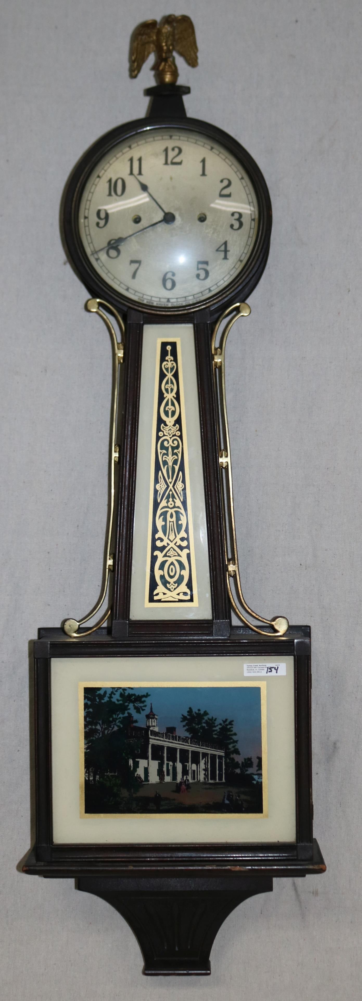 NEW HAVEN BANJO CLOCK, 30 DAY REVERSE PAINTED (1 of 3)