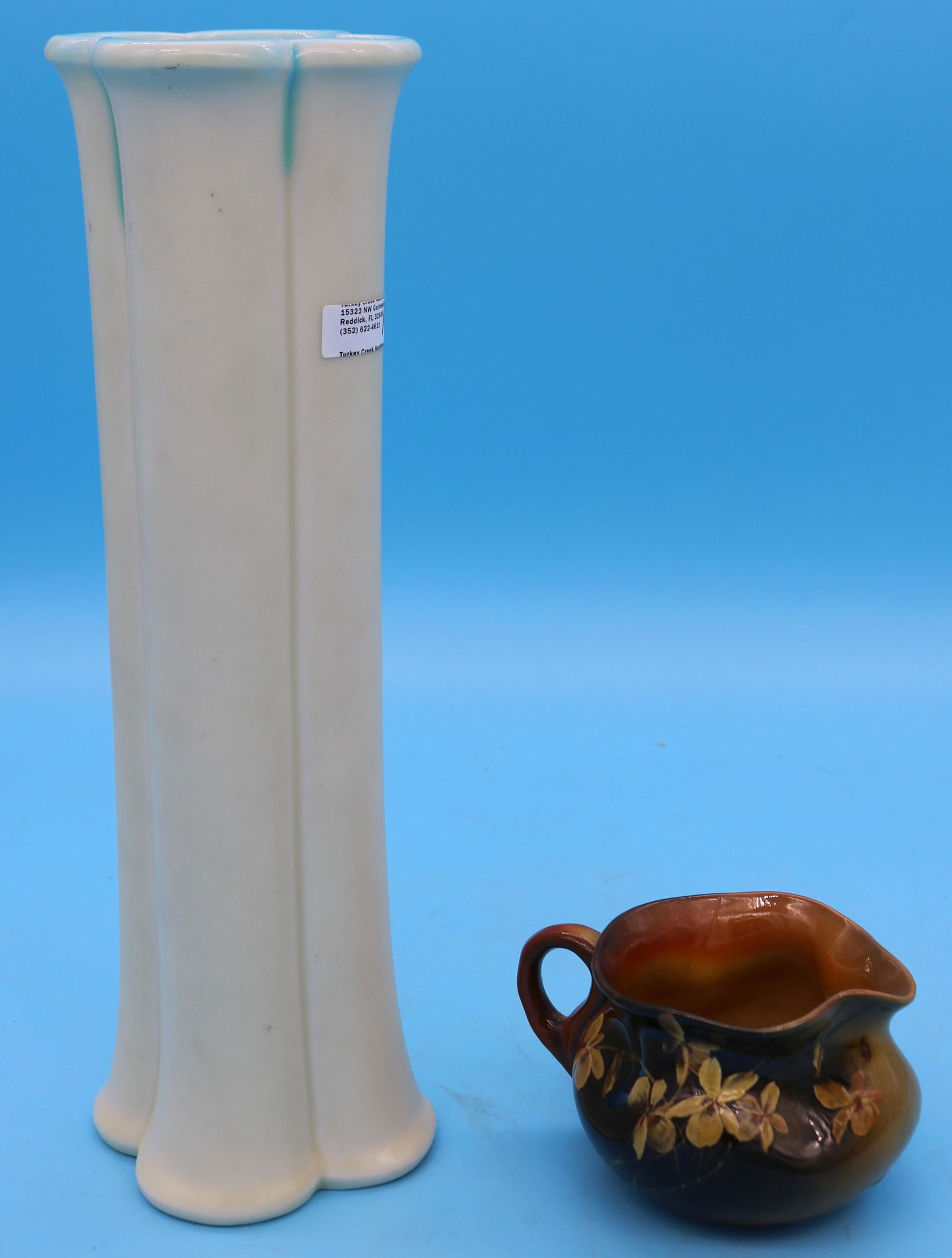 2 PCS. ROOKWOOD STANDARD GLAZED CREAMER 1896, (1 of 4)