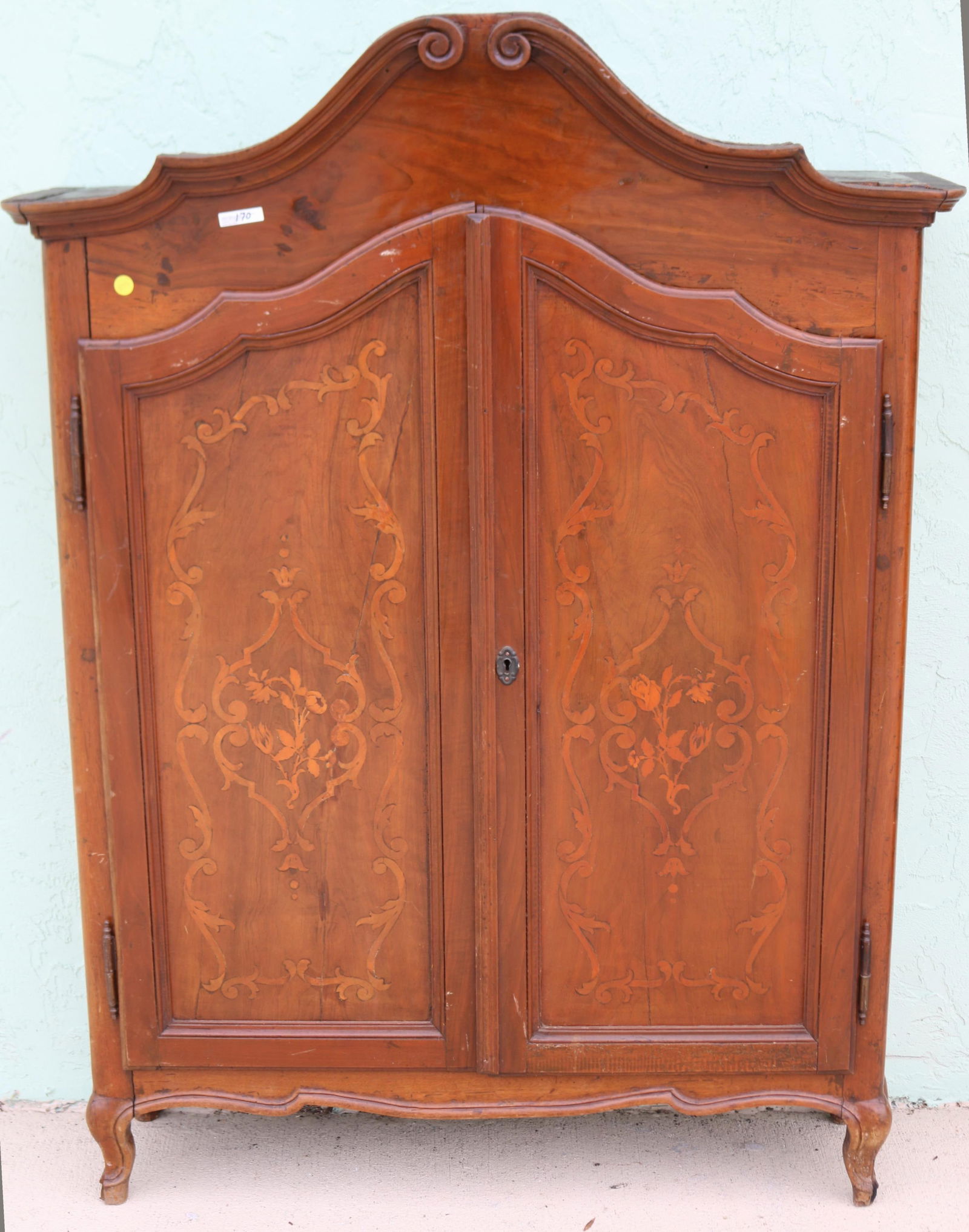 UNUSUAL 18TH C. FRENCH PROVINCIAL 2 DOOR CABINET, (1 of 3)
