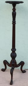 CUSTOM MAHOGANY FERN STAND, ACANTHUS CARVED &