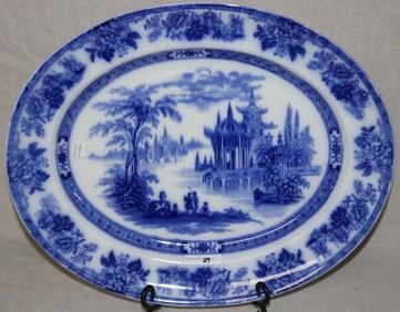 FLO BLUE PLATTER, BY DAULTON, MADRIS