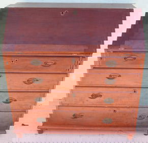 EARLY 19TH C. SLANT LID DESK, CHERRY, FITTED