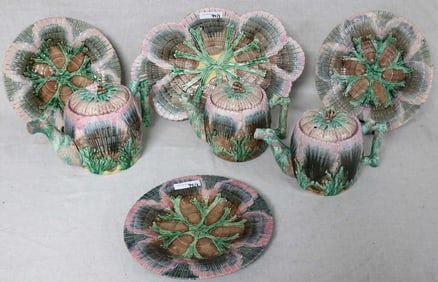 7 ETRUSCAN MAJOLICA SMITH, HILL & GRIFFIN, SHELL