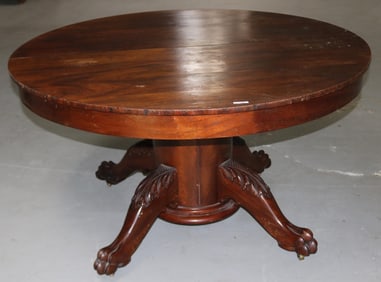 LATE 19TH C. SPLIT PEDESTAL DINING TABLE,