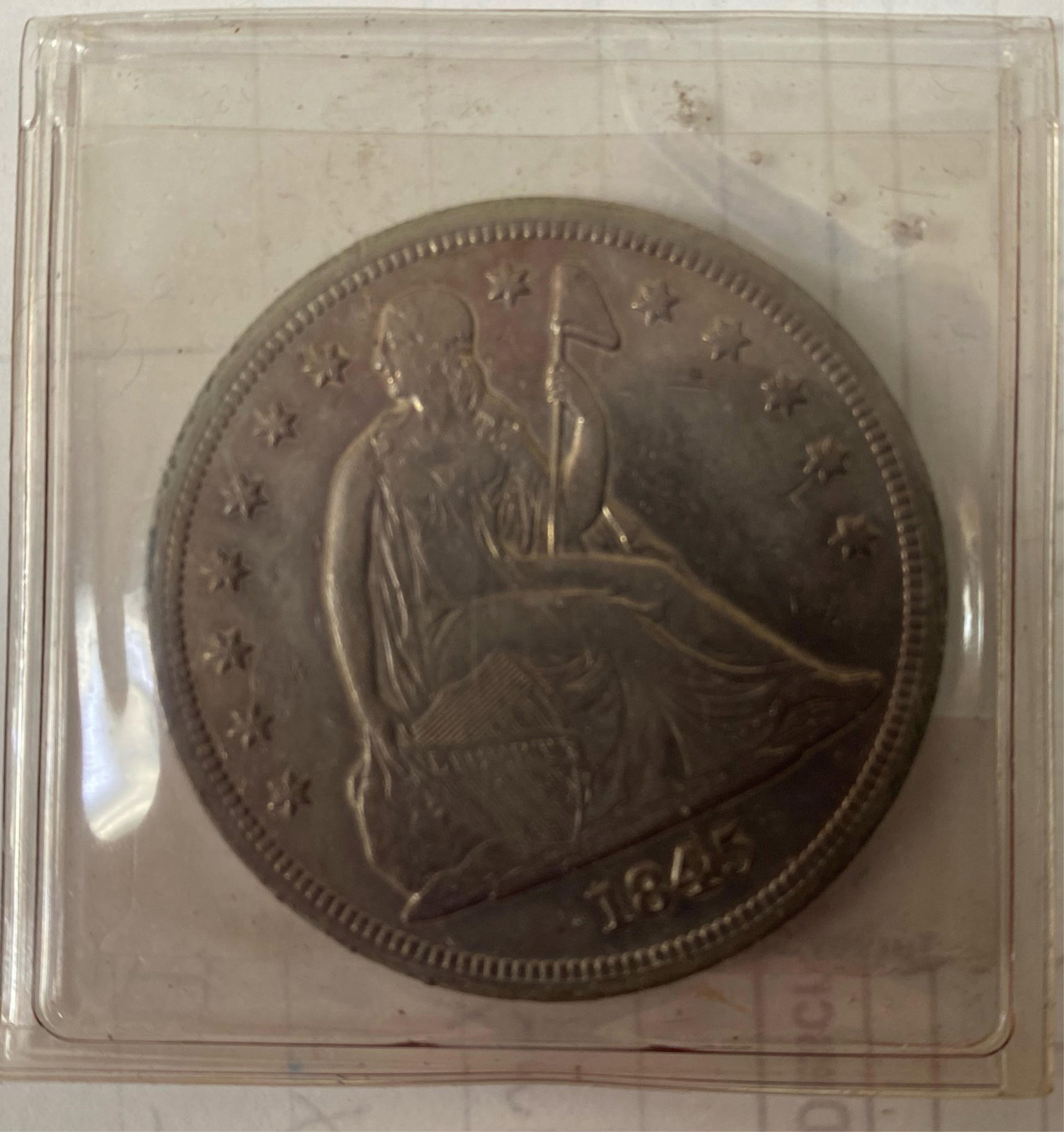 1845 SEATED LIBERTY, X.F.: SEE PHOTO