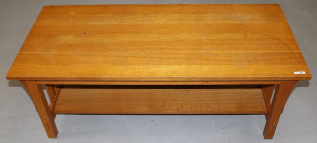 CONTEMPORARY STICKLEY COFFEE TABLE OAK, NATURAL