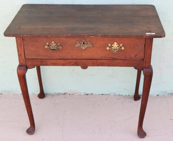 GEORGE II 1 DRAWER STAND, WALNUT OLD FINISH,