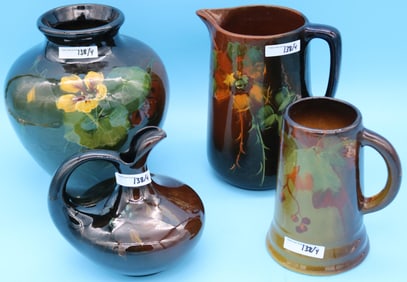 4 PCS. STANDARD GLAZE ART POTTERY, LOUWELSA MUG 6