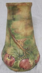 LARGE WELLER BALDIN APPLE VASE, 13" H, NO DAMAGE