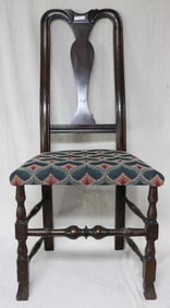 QUEEN ANNE STYLE SIDE CHAIR, LATE 19TH OR EARLY