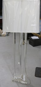 MID CENTURY MODERN ACRYLIC FLOOR LAMP, TRIANGLE