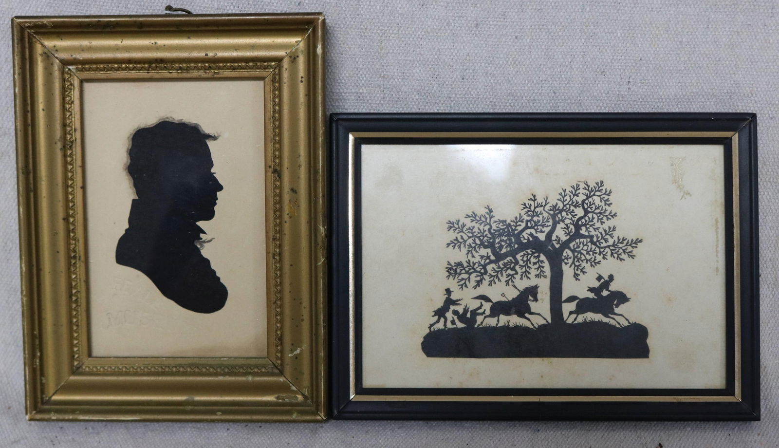 2 SILHOUETTES, PROFILE OF GENTLEMAN, EMBOSSED (1 of 2)