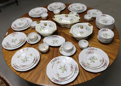 62 PCS. PARTIAL DINNER SET, BIRD OF PARADISE