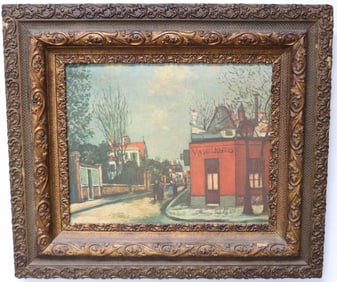 FRAMED GICLEE, FRENCH STREET SCENE, AFTER MARUCE