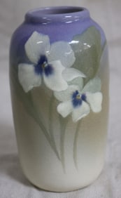 ROOKWOOD VASE, HIGH GLAZE, FLORAL DESIGN, #924,