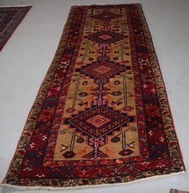 RUG #383, 3' 8" X 10' 4", PERSIAN, SHOWS SOME