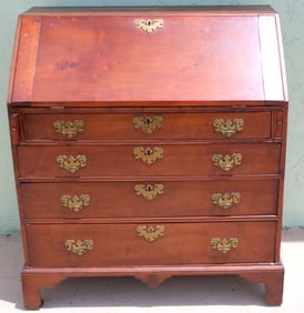18TH/19TH C. SLANT LID DESK, CHERRY, OLD FINISH,