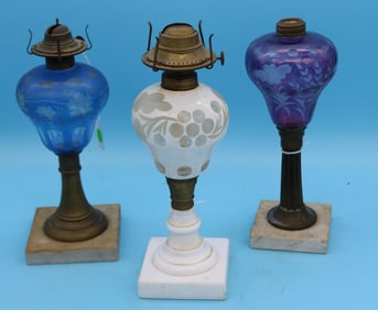 3 CUT FLUID LAMP, OPAQUE OVER CLEAR, WITH MILK