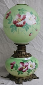 VICTORIAN GONE WITH THE WIND LAMP, ELECTRIFIED,