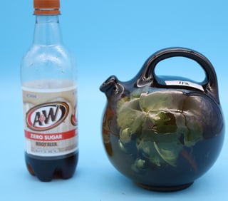 WELLER LOUWELSA JUG, GRAPE + LEAF DESIGN 6" H 5"