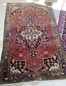 RUG #363, HAMADAN, 4' X 6' 5", SOME FADING