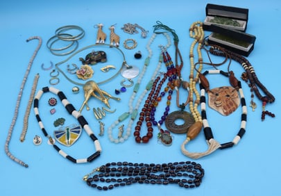 APPROX. 40 PCS. COSTUME & TRIBAL JEWELRY,