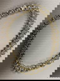 14K & DIAMOND LADIES TENNIS, BRACELET, 9+ CT