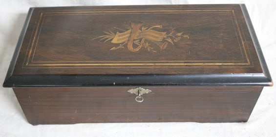 6 TUNE SWISS MUSIC BOX, SINGLE COMB, 1 TOOTH