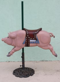 PIG CAROUSEL FIGURE, 19TH/20TH C. FRENCH,