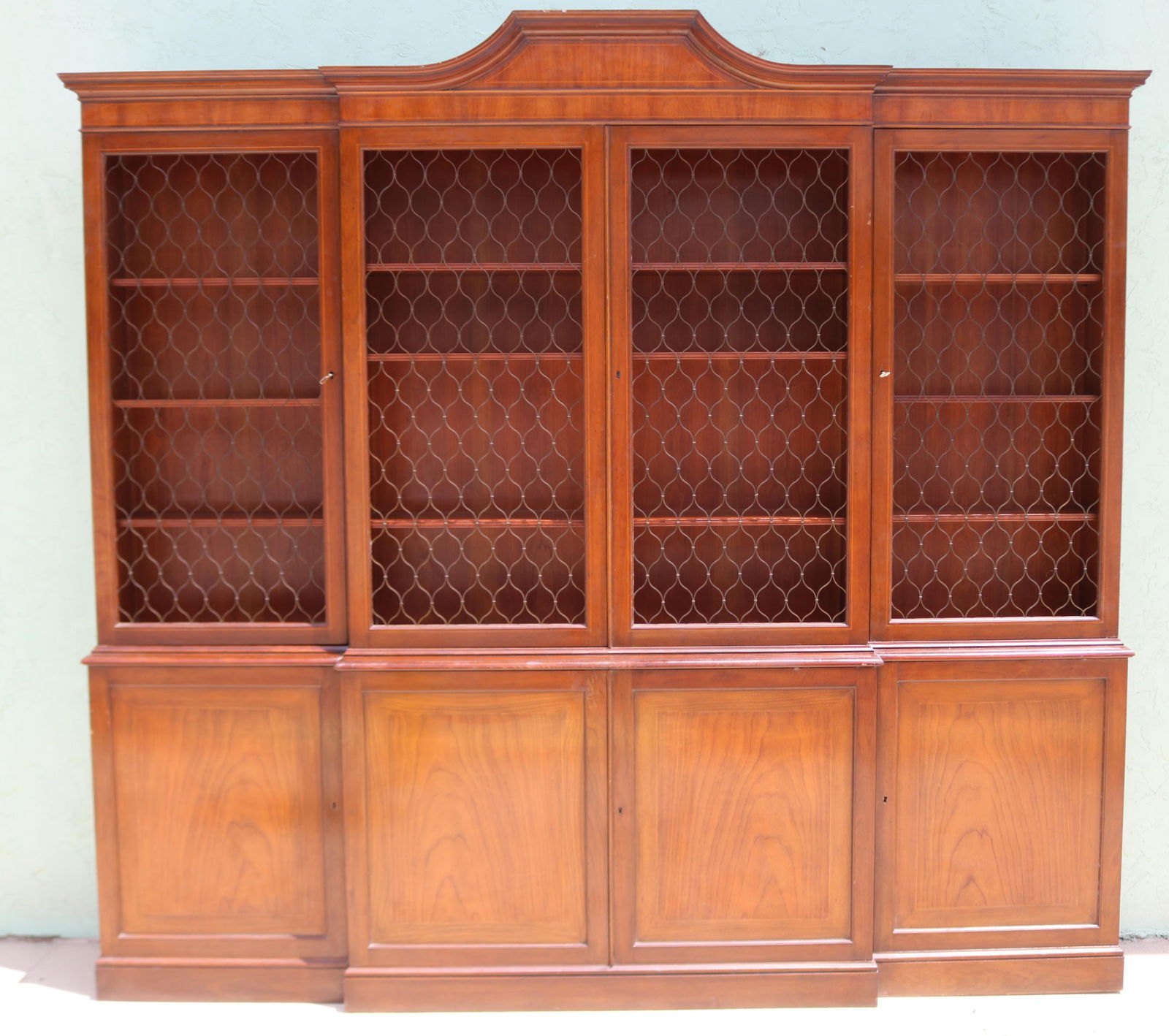 BAKER CHERRY BREAKFRONT, 2 PART, 4 UPPER DOORS (1 of 2)