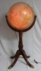 REPLOGLE STAND GLOBE LITE, C-1946-49, CHERRY