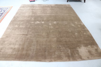 RUG #354, ROOM SIZE HANDMADE RUG, BROWN GABEH, 7'