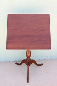 18TH C. TIP TOP READING TABLE, CHERRY, OLD
