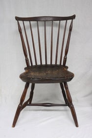 EARLY WINDSOR SIDE CHAIR, FAN BACK WITH 7
