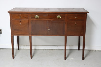 HEPPLEWHITE STYLE HUNT BOARD, EARLY 20TH C. BENCH