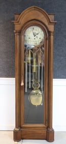 GOTHIC MAHOGANY FATHERS CLOCK, EARLY 20TH C., 6