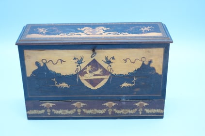 INLAID SANDAL WOOD WRITING BOX, 3 INTERIOR