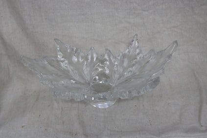 LALIQUE CRYSTAL CENTER BOWL, CHAMPS-EIYSSES