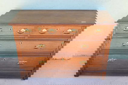 OAK 2 OVER 2 CHEST, OLD REFINISHED CONDITION, 31"