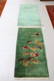 2 CHINESE AREA RUGS, PLAIN, 4' 2" X 2' 2" ,