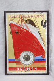 CRUISE LINE ADVERTISING BAROMETER " EUROPA" NORTH