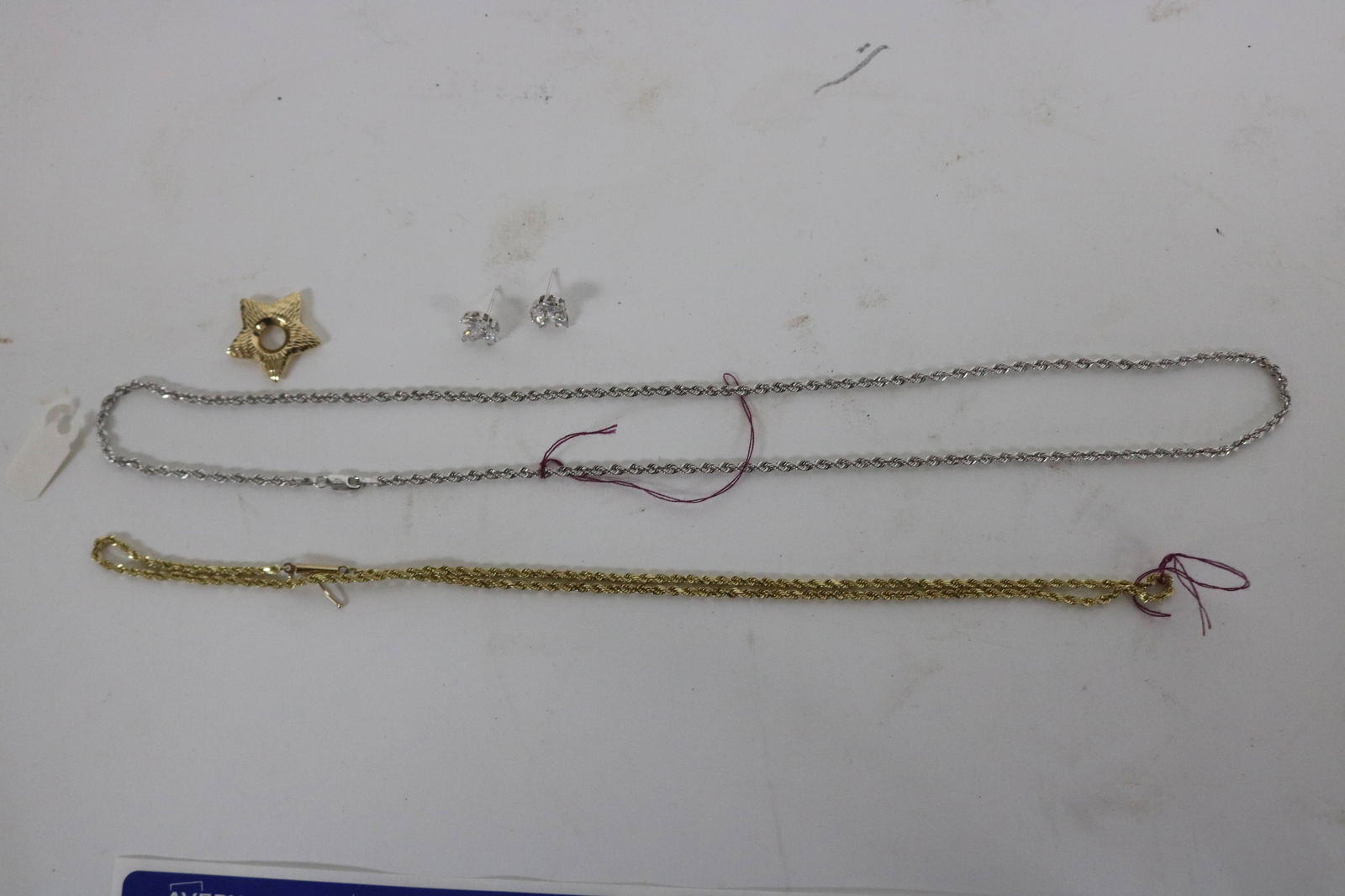 5 PCS. 14K JEWELRY, 17" YELLOW GOLD NECKLACE, (1 of 1)